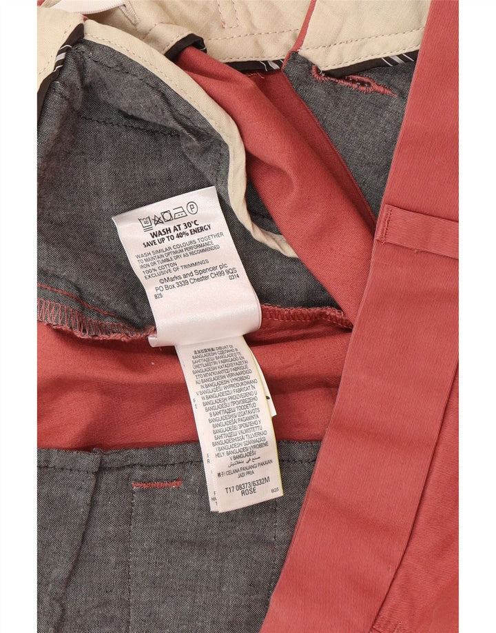 Ανδρικό παντελόνι Chino Marks & Spencer Regular W44 L29 Ροζ βαμβακερό