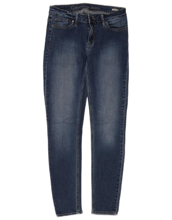 CALVIN KLEIN Γυναικείο κολάν Skinny Jeans W28 L29 Μπλε βαμβακερό