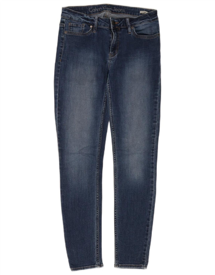 CALVIN KLEIN Γυναικείο κολάν Skinny Jeans W28 L29 Μπλε βαμβακερό