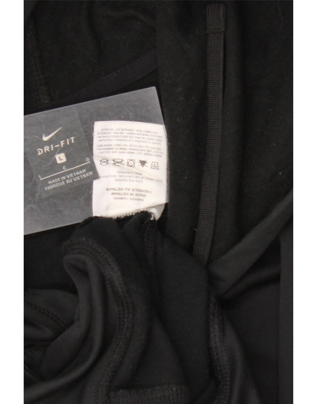 NIKE Ανδρικό Dri Fit Graphic Hoodie Jumper Μεγάλος Μαύρος Πολυεστέρας