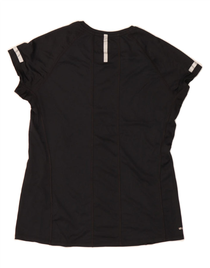 NEW BALANCE Womens T-Shirt Top UK 14 Large Black Polyester Vintage New Balance and Second-Hand New Balance from Messina Hembry 