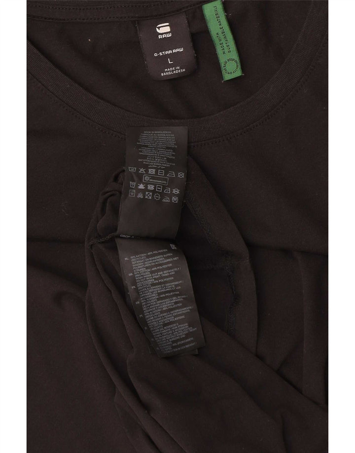 Ανδρικό T-Shirt G-Star Top μεγάλο μαύρο βαμβακερό