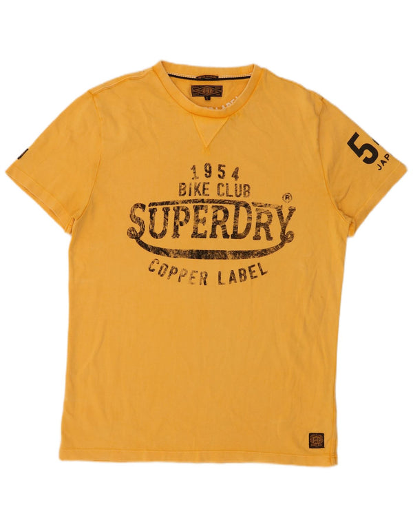 Ανδρικό γραφικό μπλουζάκι SUPERDRY Top XL Κίτρινο βαμβακερό
