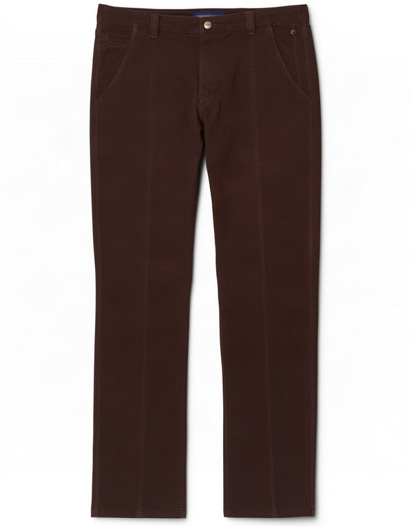 Trussardi Ανδρικό ίσιο παντελόνι Chino IT 50 Large W34 L32 Καφέ βαμβακερό