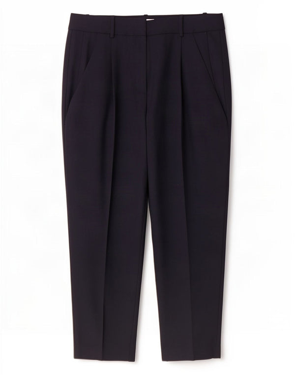 Reiss γυναικείο κωνικό κοστούμι παντελόνι UK 12 Medium W32 L26 Navy Blue Wool