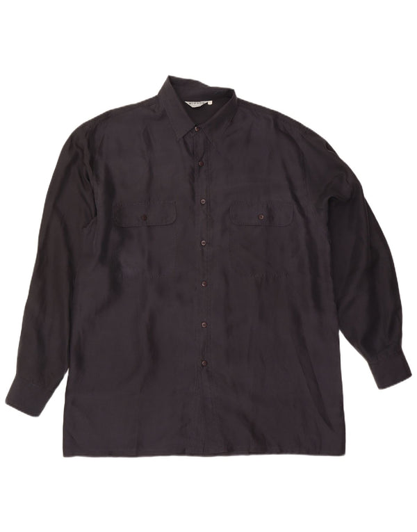 Mirage Mens Shirt Large Black Silk