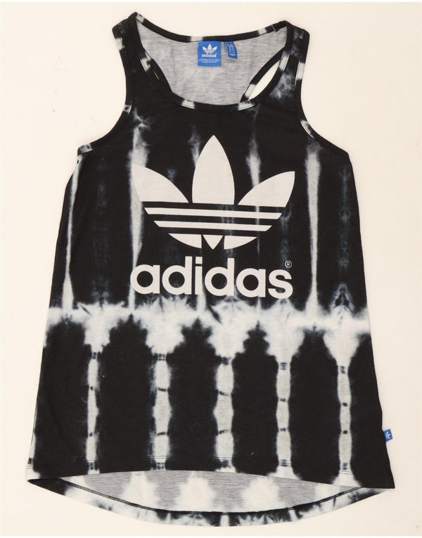 Γυναικείο γραφικό γιλέκο Adidas Top UK 6 XS Black Tie Dye Polyester