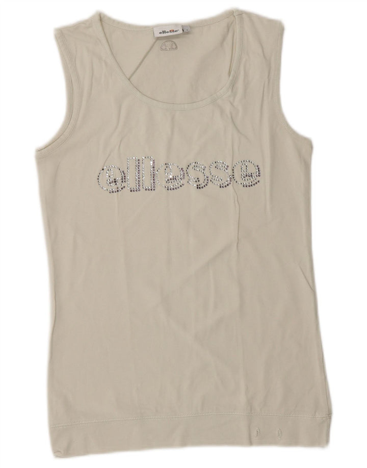 Γυναικείο γραφικό γιλέκο Ellesse Top UK 10 Small White