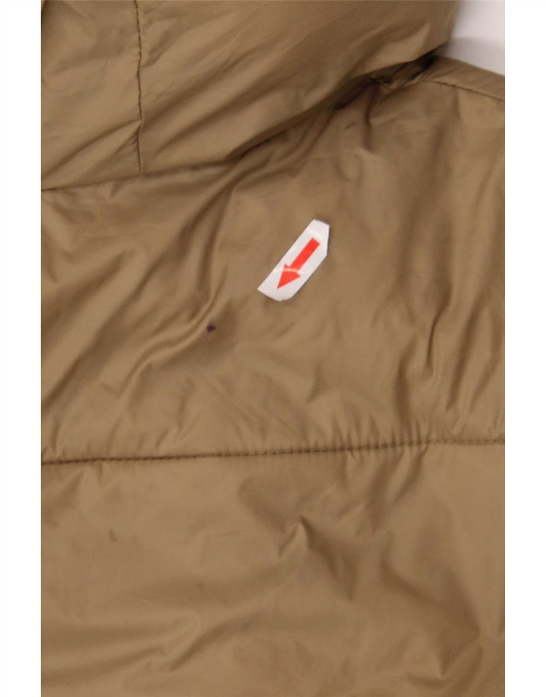 Zara γυναικείο μπουφάν με κουκούλα UK 20 2XL Beige Polyester