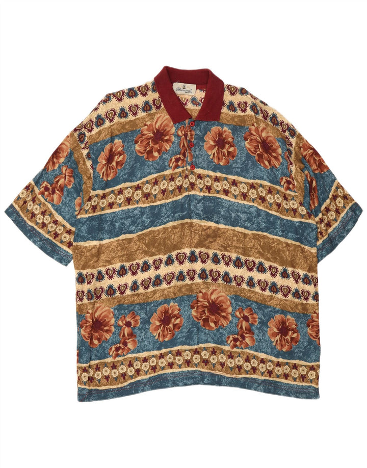 Bramante Ανδρικό Πόλο Μπλουζάκι 2XL Πολύχρωμο Floral