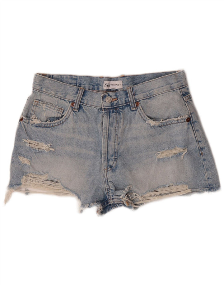 Zara Γυναικείο τζιν σορτς EU 38 Small W28 Μπλε βαμβακερό