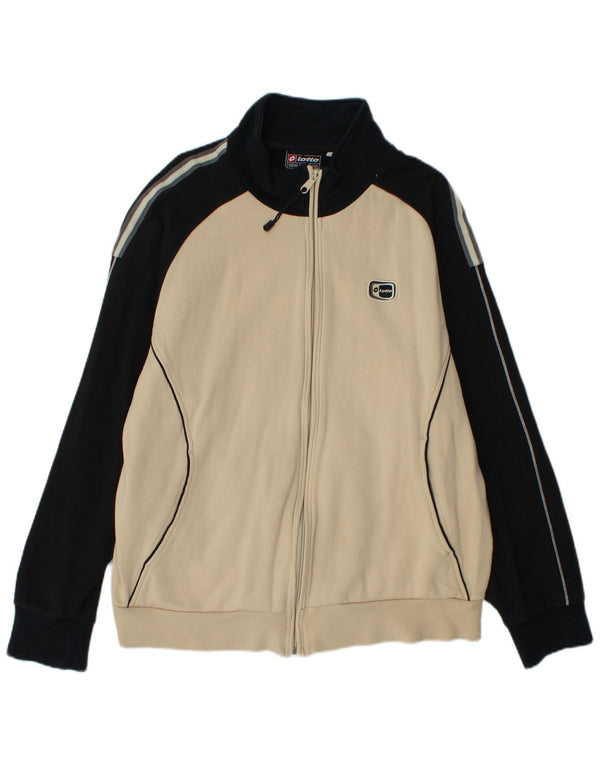 Ανδρική φόρμα Lotto Top Jacket Μεγάλο μπεζ χρώμα, βαμβακερό