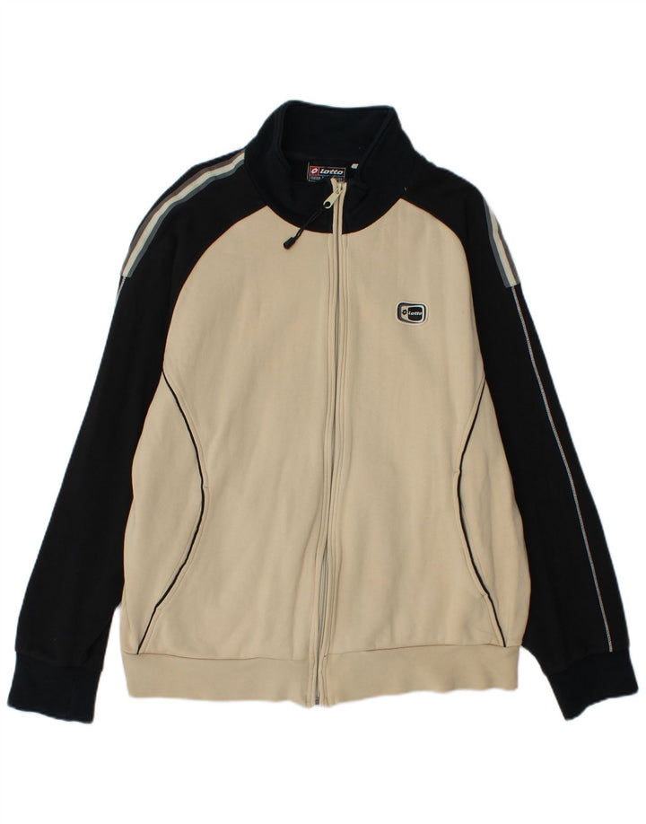 Ανδρική φόρμα Lotto Top Jacket Μεγάλο μπεζ χρώμα, βαμβακερό