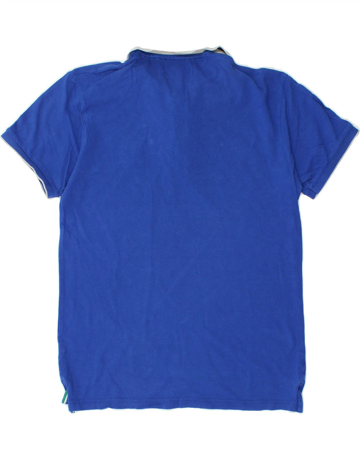 ZARA Mens Polo Shirt Medium Blue Vintage Zara and Second-Hand Zara from Messina Hembry 