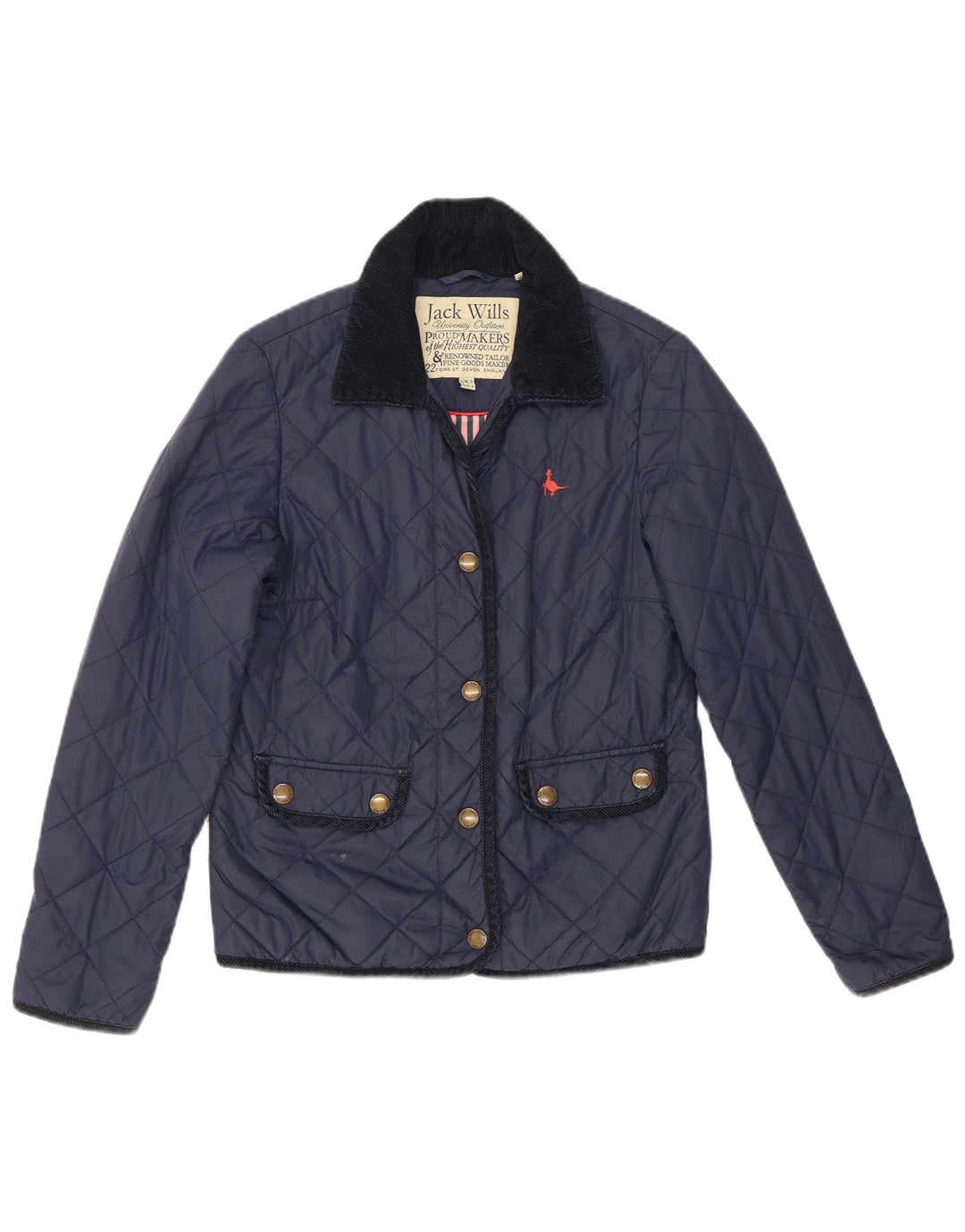 Jack Wills Γυναικείο καπιτονέ μπουφάν UK 8 Small Navy Blue Nylon