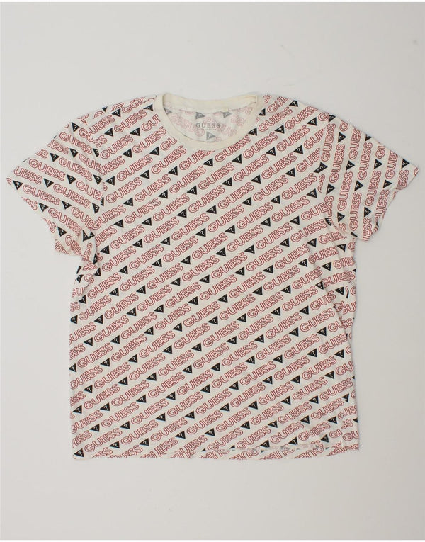 Ανδρικό γραφικό μπλουζάκι Guess Top Large White