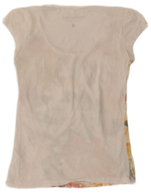 Γυναικείο γραφικό μπλουζάκι Calvin Klein Jeans Top 10 Small White Floral