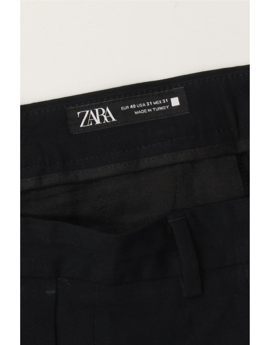 Zara Ανδρικό παντελόνι Chino Slim EU 40 Medium W31 L28 Μαύρο