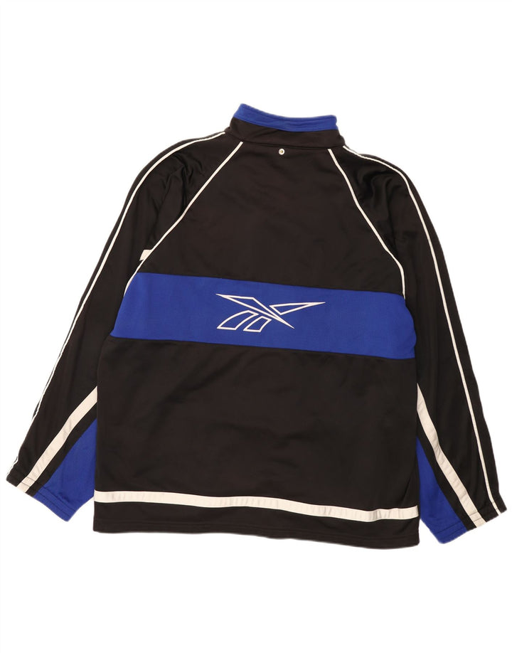 Ανδρική φόρμα φόρμας Reebok με γραφικές φόρμες Top Jacket Large Black Colourblock Polyester