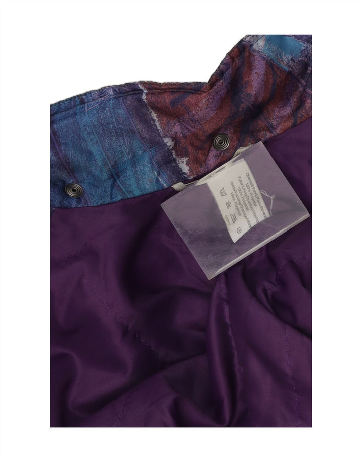 VINTAGE Womens Abstract Pattern Windbreaker Jacket EU 46 XL Purple Vintage Vintage and Second-Hand Vintage from Messina Hembry 
