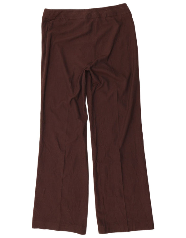 Marks & Spencer Γυναικείο φαρδύ παντελόνι casual UK 14 μεγάλο W32 L34 καφέ