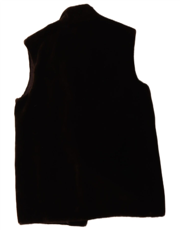 Vintage Γυναικεία Oversized Faux Fur Gilet EU 38 Μεσαίου καφέ Πολυακρυλικό