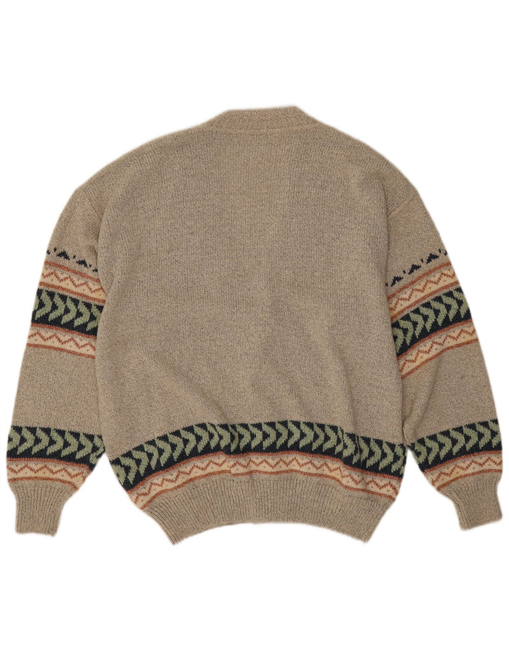 Ανδρική ζακέτα Vintage IT 50 Medium Grey Geometric
