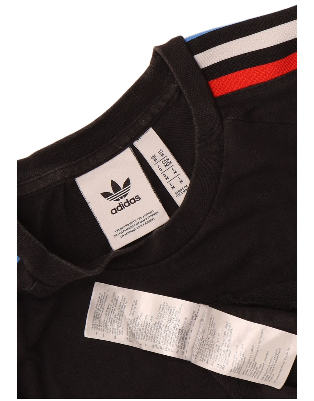Ανδρικό γραφικό T-Shirt Adidas Top Μεσαίο μαύρο βαμβακερό