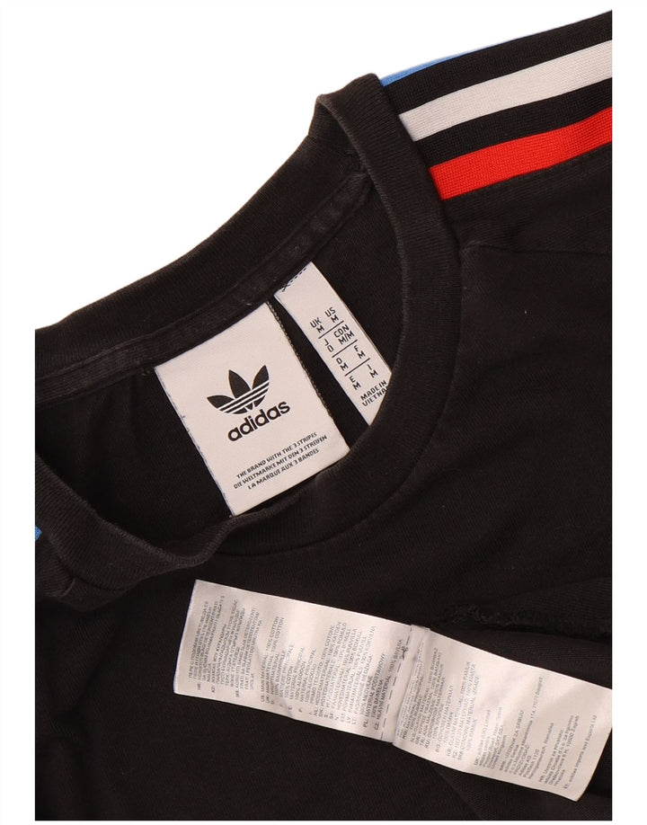 Ανδρικό γραφικό T-Shirt Adidas Top Μεσαίο μαύρο βαμβακερό