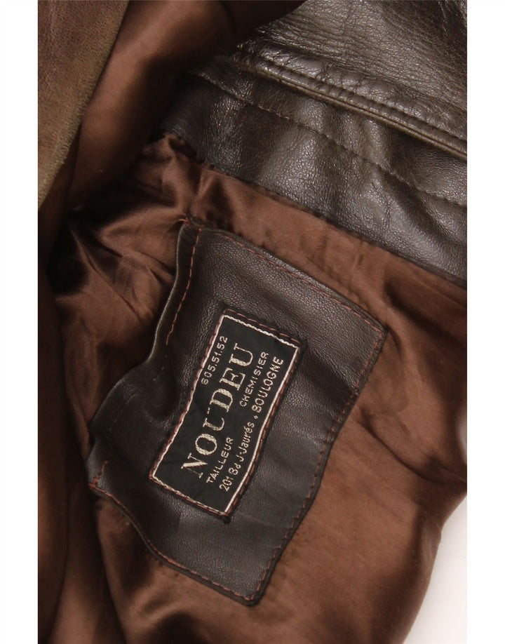 Vintage Ανδρικό Δερμάτινο Μπουφάν UK 42 XL Καφέ Δερμάτινο