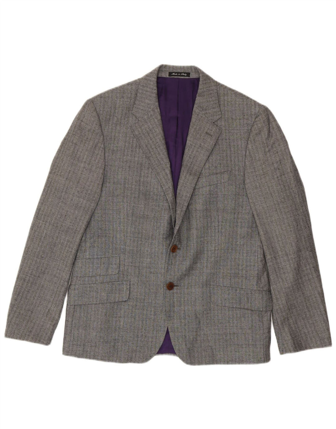 Paul Smith Ανδρικό σακάκι με 2 κουμπιά UK 40 Large Grey Pinstripe Wool