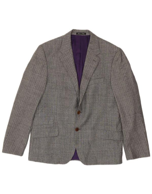 Paul Smith Ανδρικό σακάκι με 2 κουμπιά UK 40 Large Grey Pinstripe Wool
