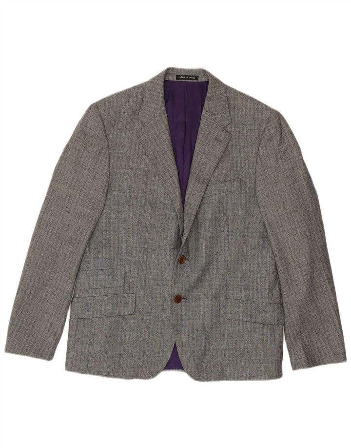 Paul Smith Ανδρικό σακάκι με 2 κουμπιά UK 40 Large Grey Pinstripe Wool