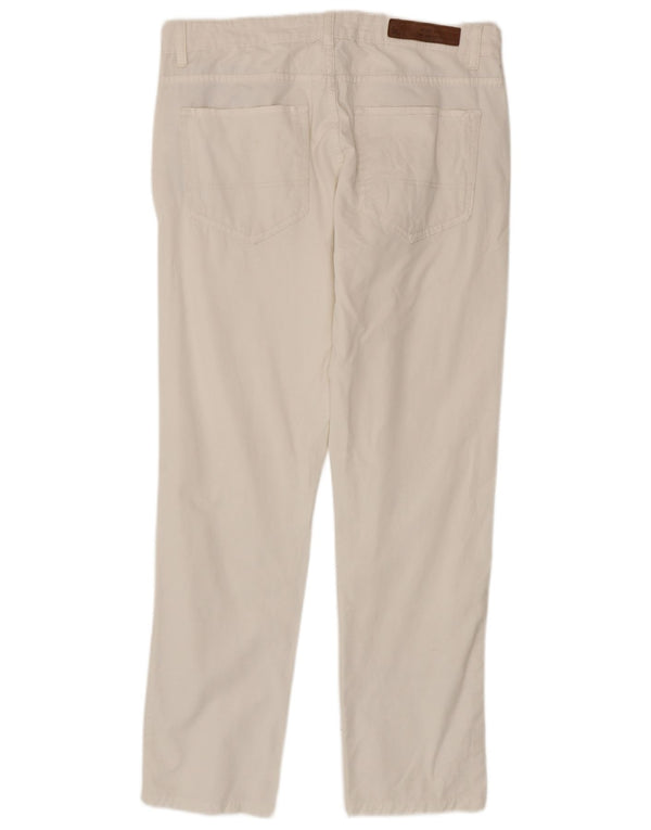 Zara Ανδρικό Slim Casual Παντελόνι EU 42 Large W32 L32 Λευκό