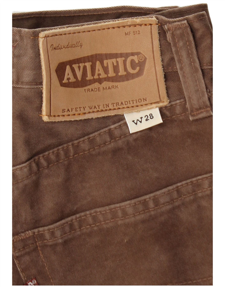 AVIATIC Γυναικείο Tapered Jeans W28 L31 Καφέ Βαμβακερό