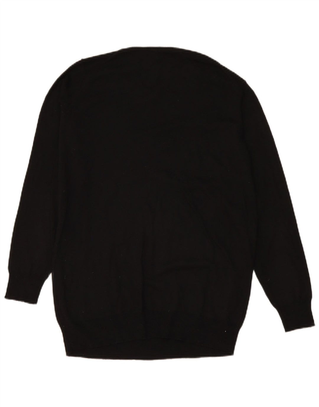 Zara Γυναικείο πουλόβερ με λαιμόκοψη UK 14 Medium Μαύρο