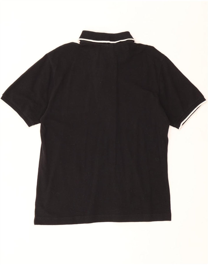 DIADORA Mens Italia Graphic Polo πουκάμισο μεσαίο μαύρο βαμβακερό