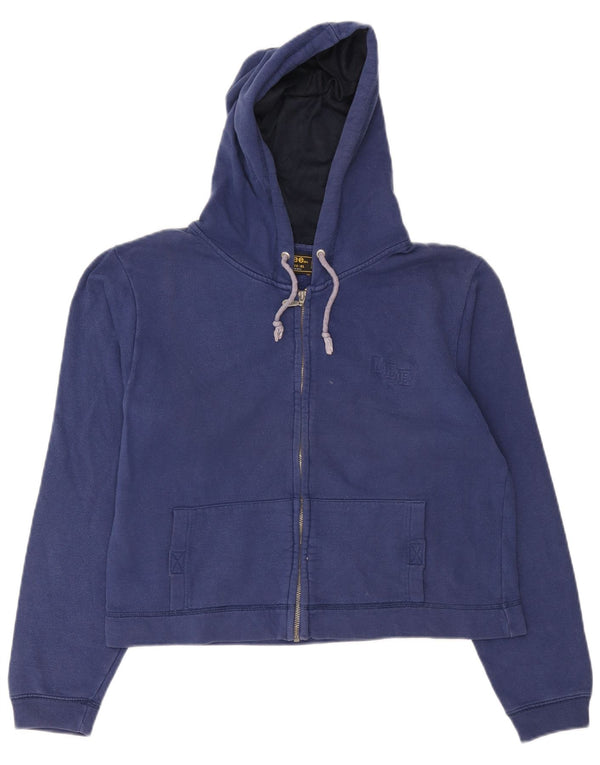 Γυναικείο πουλόβερ με κουκούλα Lee Crop UK 18 XL Navy Blue Cotton