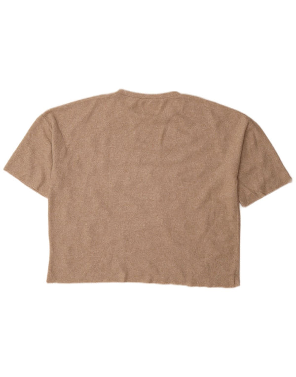 Zara Γυναικείο T-Shirt Trafaluc Oversized Top UK 10 Small Beige