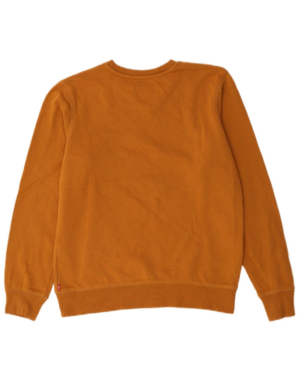 Γραφικό φούτερ Levi's Boys Jumper 15-16 ετών Καφέ βαμβακερό