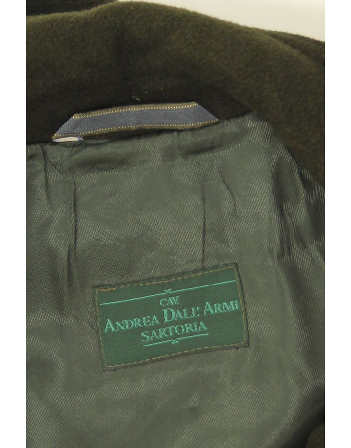 Vintage γυναικείο παλτό Duffle με κουκούλα UK 14 Medium Green