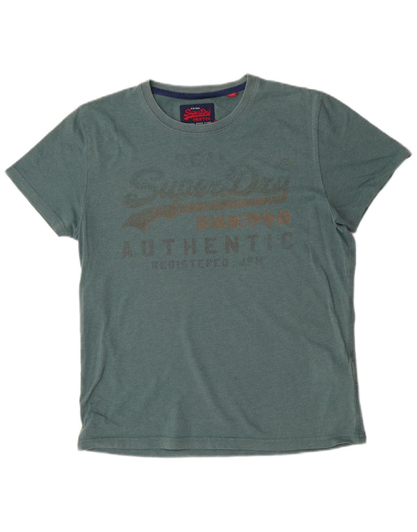 Superdry Γυναικείο T-Shirt Top UK 18 XL Πράσινο βαμβακερό