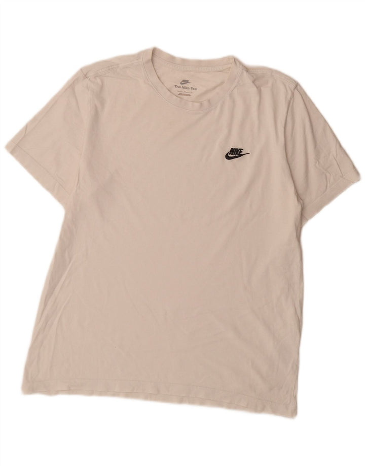Ανδρικό T-Shirt Nike, μεγάλο λευκό βαμβακερό