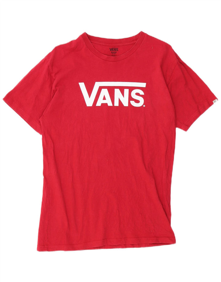 Ανδρικό γραφικό T-Shirt VANS Top Μεσαίο κόκκινο βαμβακερό