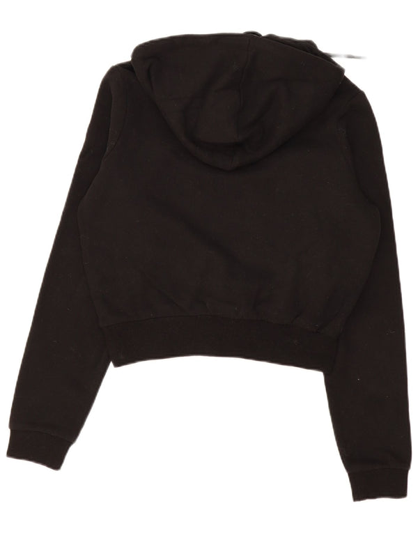 Fila Γυναικείο Crop Oversized Hoodie Jumper UK 10 Small Black Cotton