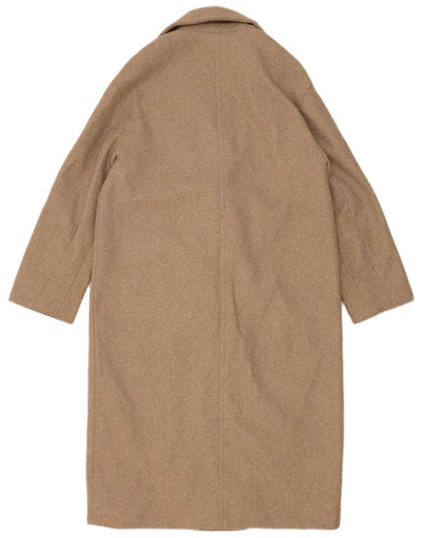 Zara Γυναικείο Παλτό με διπλό στήθος UK 6 XS Beige Polyester