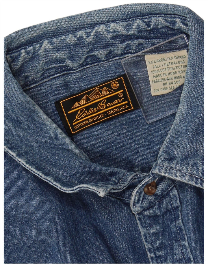 Ανδρικό τζιν πουκάμισο EDDIE BAUER 2XL Μπλε βαμβακερό