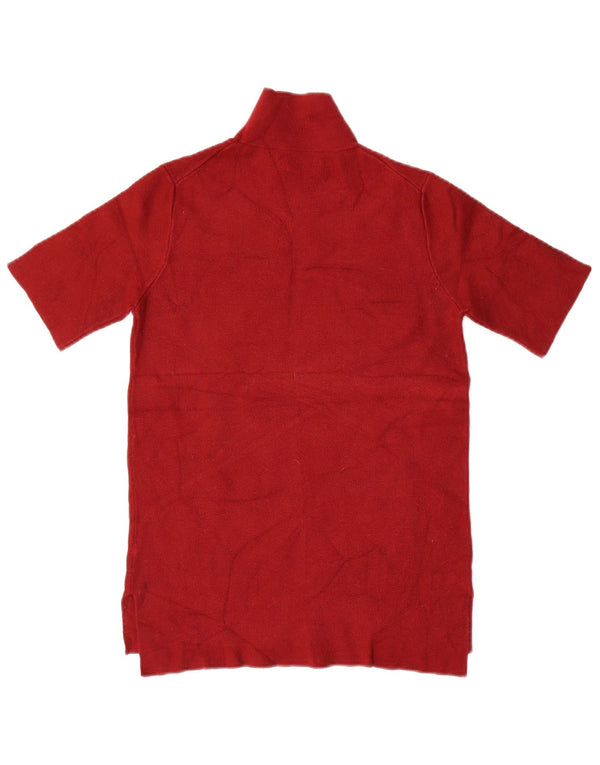 Zara γυναικείο πουλόβερ με κοντομάνικο λαιμό χελώνα UK 10 Small μπορντό