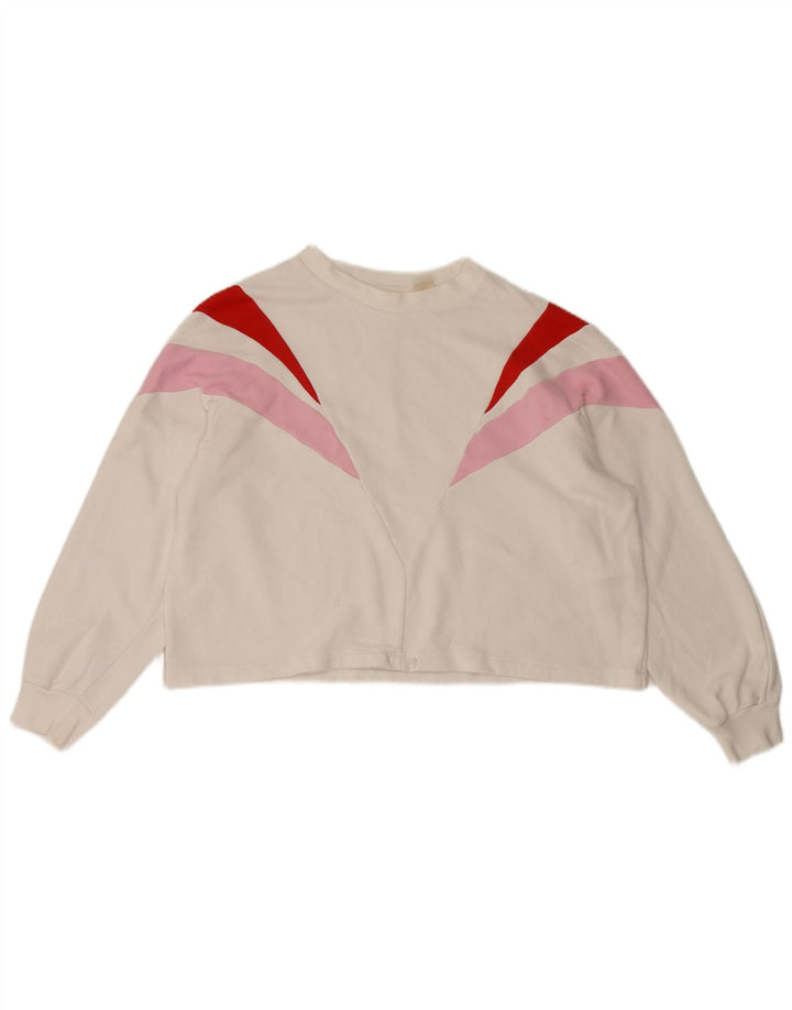 Γυναικεία φούτερ Levi's Crop Jumper UK 14 Medium White Colourblock
