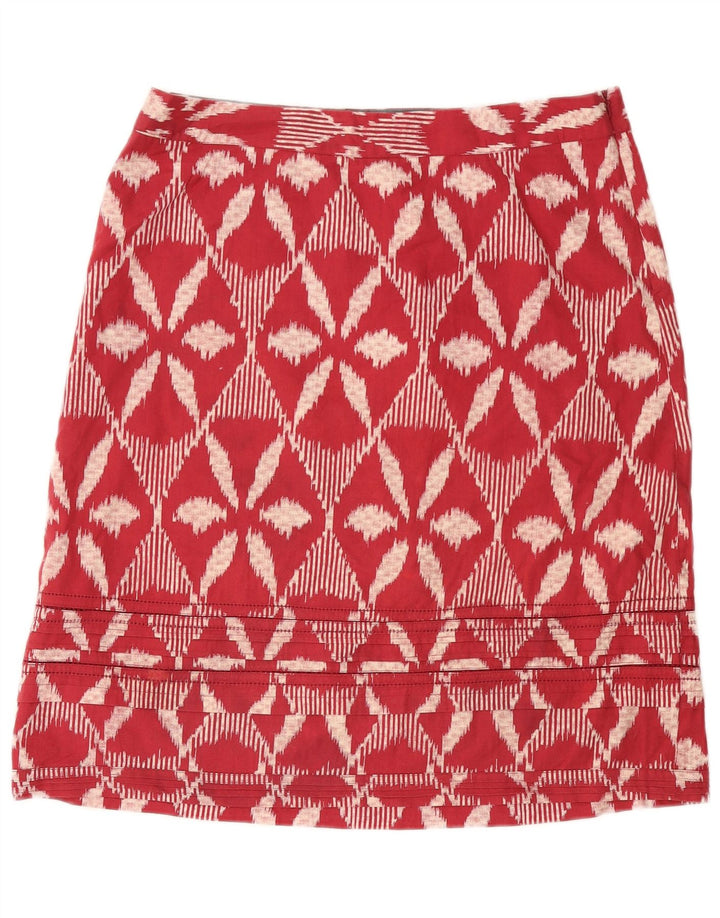 White Stuff Γυναικεία Μίνι Φούστα UK 14 Μεγάλη W34 Βουργουνδί Floral Βαμβακερή